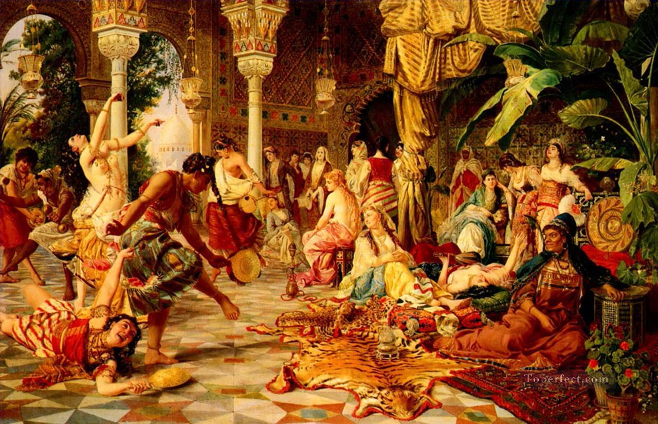 entertainments in the harem Arabs Oil Paintings